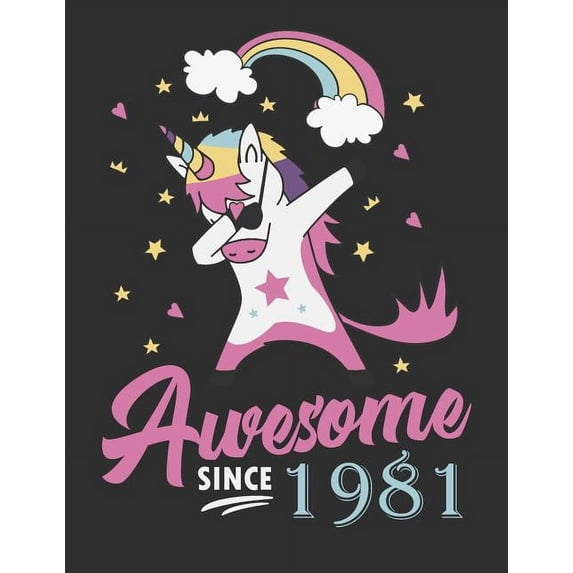 Awesome Since 1981: Blank Line Notebook (8.5 X 11 - 110 Pages)