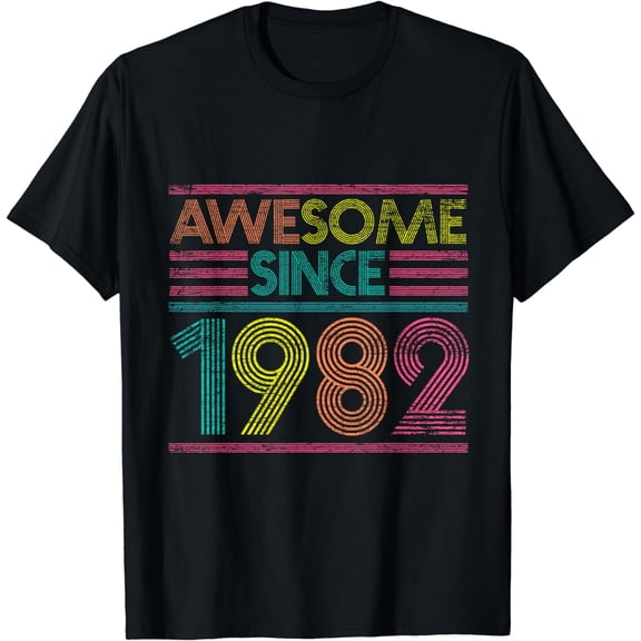 Awesome Since 1982 42st Birthday Gifts 42 Years Old T-Shirt