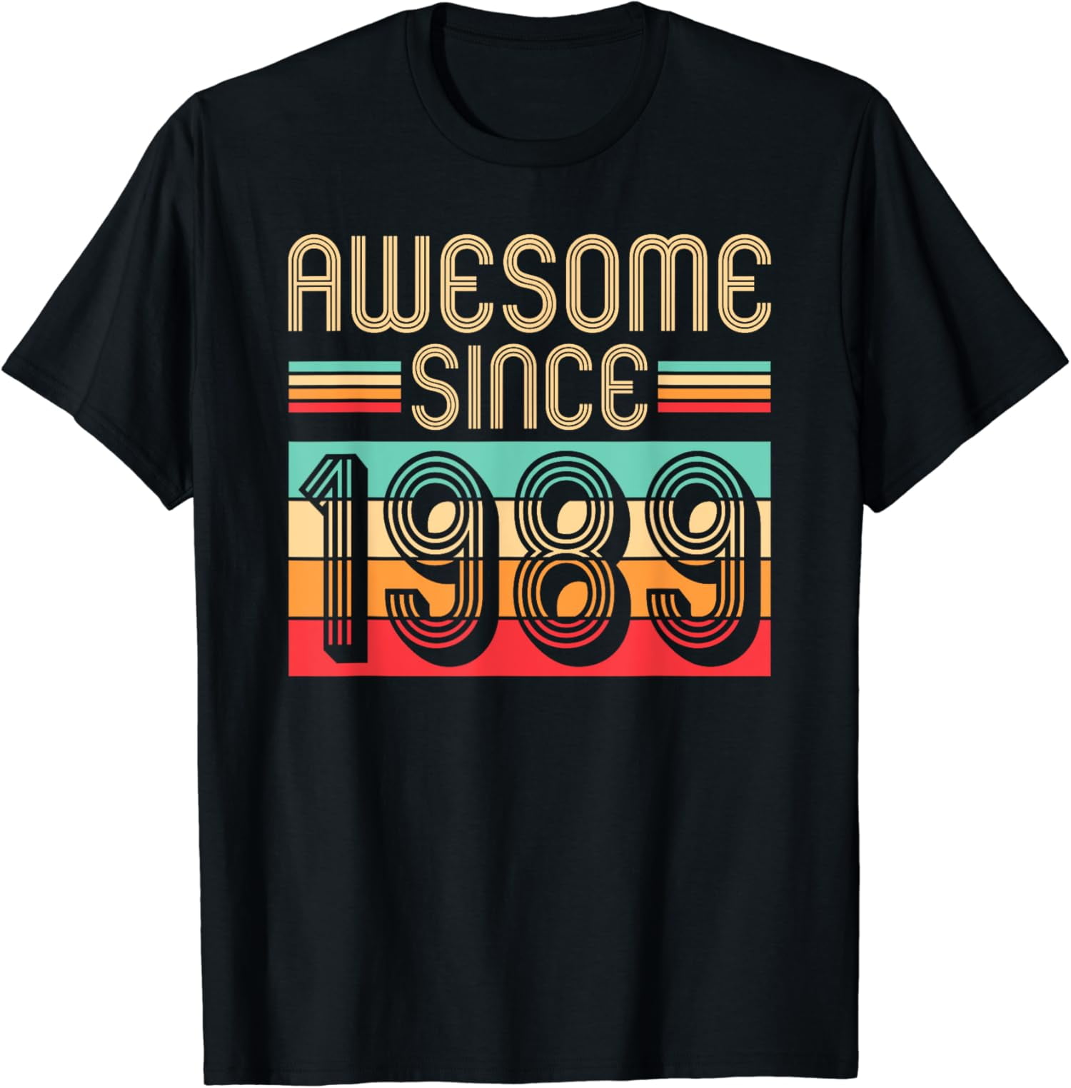 Awesome Since 1989 – 36th Birthday Gift T-Shirt For Men & Women – Personalized & Customizable