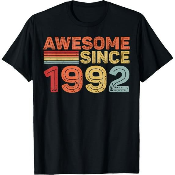 Awesome Since 1992 32nd Birthday Retro Vintage T-Shirt
