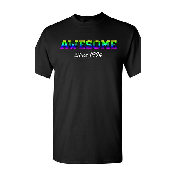 Awesome Since 1994 Colorful Gift Novelty DT Adult T-Shirt Tee