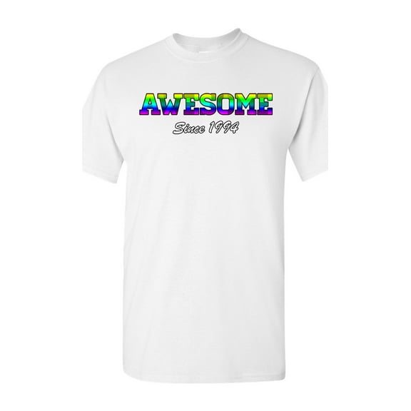 Awesome Since 1994 Colorful Gift Novelty DT Adult T-Shirt Tee