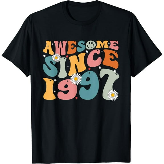 Awesome Since 1997 27th Birthday Retro Gifts Born In 1997 T-Shirt