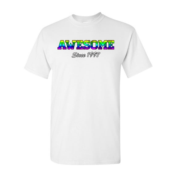 Awesome Since 1997 Colorful Gift Novelty DT Adult T-Shirt Tee
