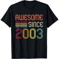 thumbnail image 1 of Awesome Since 2003 21st Birthday Retro T-ShirtMen and women, Black T-shirt, size: Extra large, 1 of 4