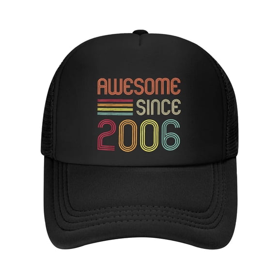 Awesome Since 2006 16th Birthday Retro Short Sleeve Baseball Cap