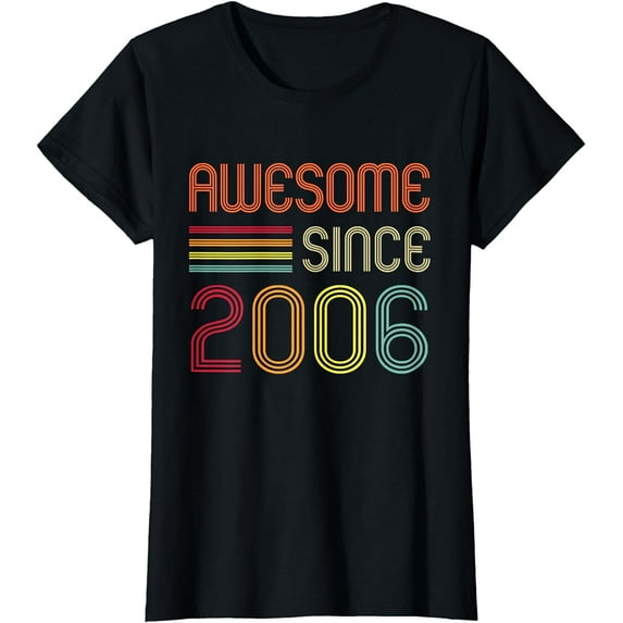 Awesome Since 2006 17th Birthday Retro Short Sleeve T-Shirt