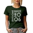 thumbnail image 1 of Awesome Since 2006 - Birthday or Anniversary, Military Green T-Shirt, 2XL, 1 of 5