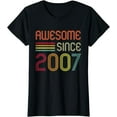 thumbnail image 1 of Awesome Since 2007 16th Birthday Retro T-Shirt, 1 of 3