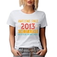 thumbnail image 1 of Awesome Since 2013, One of a Kind, 10 Official Double Digits, White T-Shirt, Medium, 1 of 5