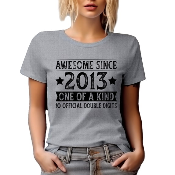 Awesome Since 2013, One of a Kind, Heather Grey T-Shirt, 2XL