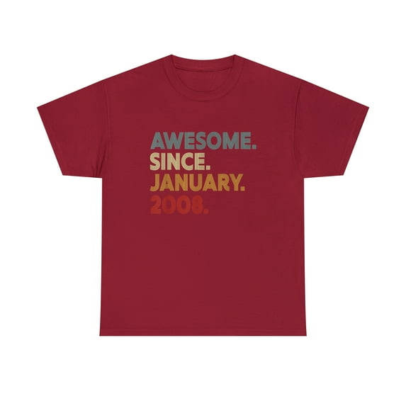 Awesome Since January 2008 Birthday T-Shirt