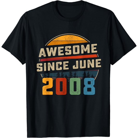 Awesome Since June 2008 16th Birthday Tee 16 Years Old T-Shirt