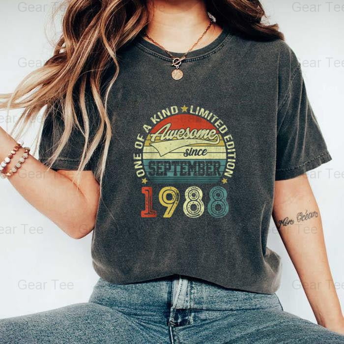 Awesome Since Sept 1988, Funny, Birthday, Celebration, Gift, Retro