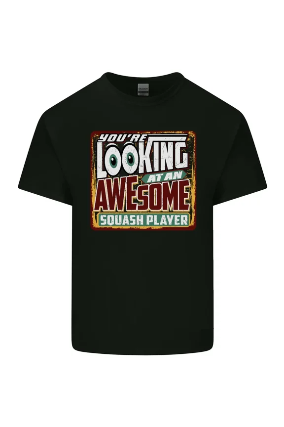 Awesome Squash Player Sport Athlete Match Graphic Design Light Cotton,for unisex up to 5XL