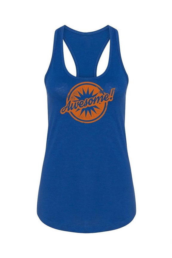 Awesome Stamp Racerback Tank Women -Image by Shutterstock, Female Large