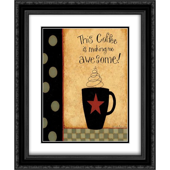 Awesome Star 2x Matted 20x24 Black Ornate Framed Art Print by DiPaolo, Dan