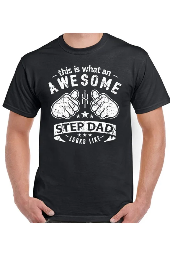 Awesome Stepdad Father Figure Fathers Day Gift Love Graphic Unisex T-Shirt, up to size 5XL