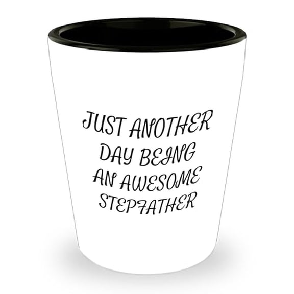 Awesome Stepfather Gift, Just Another Day Being An Awesome Stepfather Shot Glass, Birthday Celebrations