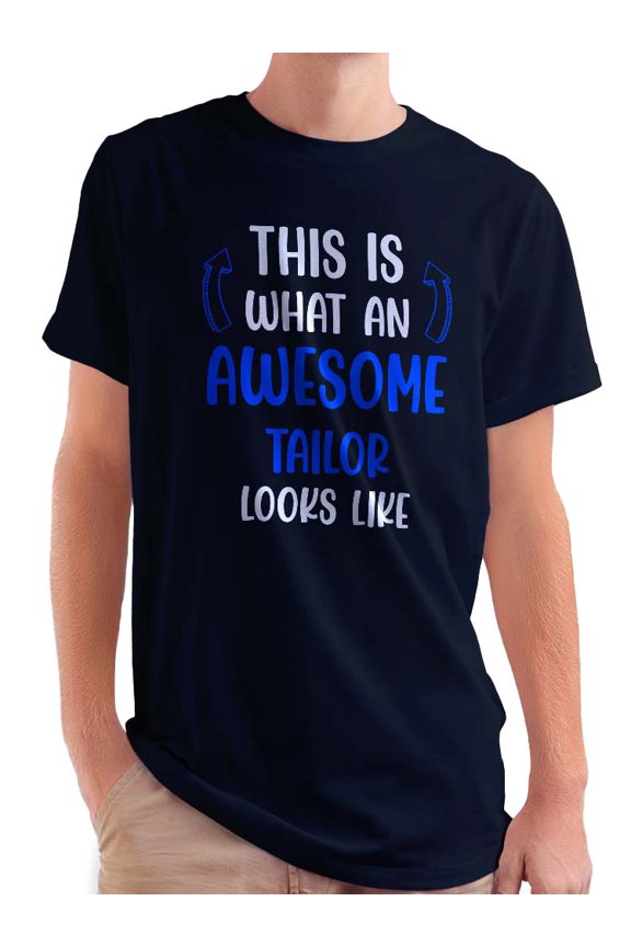 Awesome Tailor Looks Like T-Shirt Men -Smartprints Designs, Male Large