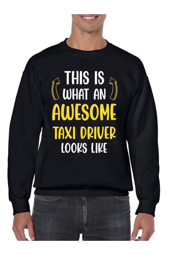 Awesome Taxi Driver Looks Like Sweatshirt Men -Smartprints Designs, Male x-Large