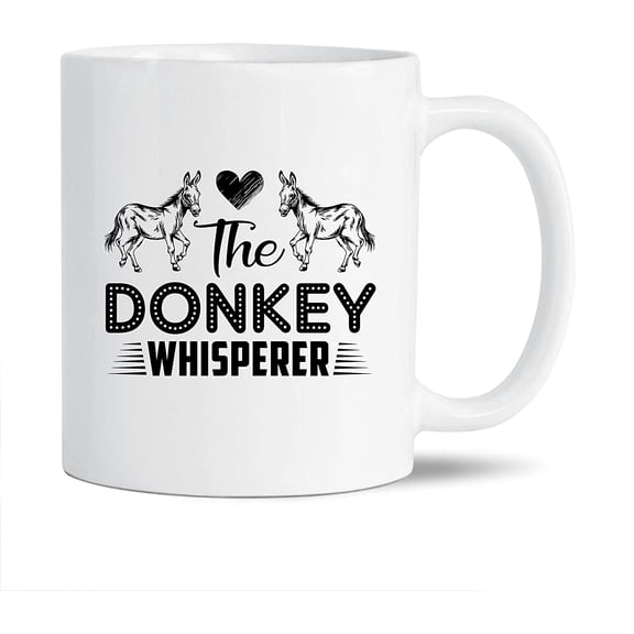 Awesome The Donkey Whisperer Pottery Coffee Mug, Donkey Tea Mug, Donkey Cup Gift Ideas For Men / Women, Donkey White Ceramic Teacup 11 Oz.