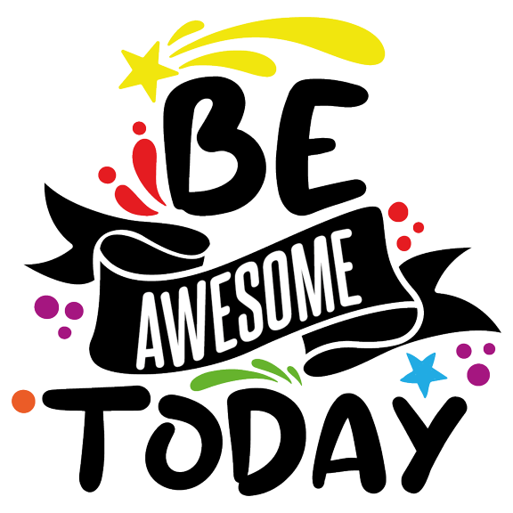 Be Awesome Today - 20" x 20" Removable Home Bedroom & Cubicle Doors Motivational Quotes Sayings DÃ©cor Sticker Lettering Art Design Vinyl Adhesive Living Room Wall Decal