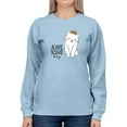 thumbnail image 1 of Awesome Today Cat Crown Sweatshirt Women -Image by Shutterstock, Female Large, 1 of 4