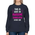 thumbnail image 1 of Awesome Translator Looks Like Sweatshirt Women -Smartprints Designs, Female XX-Large, 1 of 4