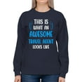 thumbnail image 1 of Awesome Travel Agent Looks Like Sweatshirt Women -Smartprints Designs, Female 3X-Large, 1 of 4