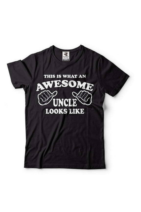 Awesome Uncle Shirt Funny Uncle T Shirt Father's Day Uncle T-Shirt Fathers Day Gift T Shirt U (X-Large Black)