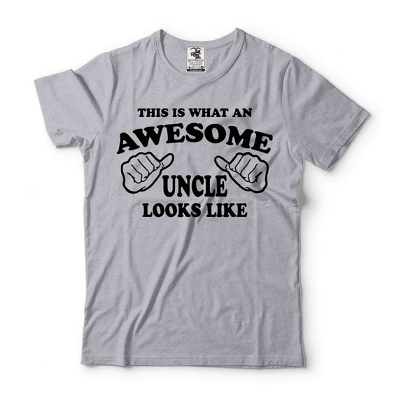 Awesome Uncle Shirt Funny Uncle T Shirt Father's Day Uncle T-Shirt Fathers Day Gift T Shirt U (XX-Large Grey)