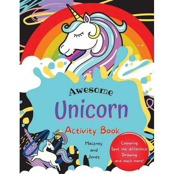 Awesome Unicorn Activity Book for Kids: Fun activities including spot the difference, colouring and drawing. Perfect gif, (Paperback)