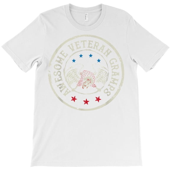 Awesome Veteran Gramps Bald Eagle Grandpa Patriotic, Military G18459 Unisex T-Shirt, Up to Size 5XL