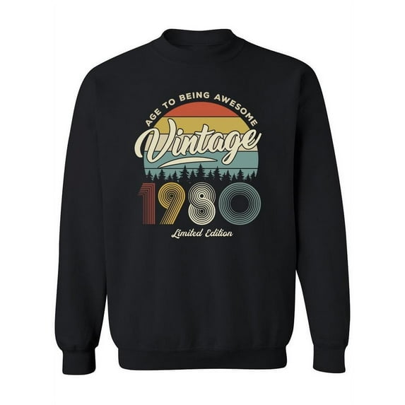 Awesome Vintage 1980's Sweatshirt Women -Image by Shutterstock, Female 4X-Large