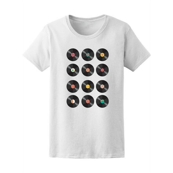Awesome Vinyl Records Design Tee Women's -Image by Shutterstock