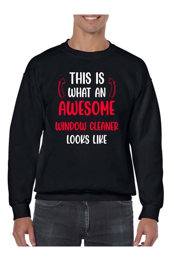 Awesome Window Cleaner Sweatshirt Men -Smartprints Designs, Male Large