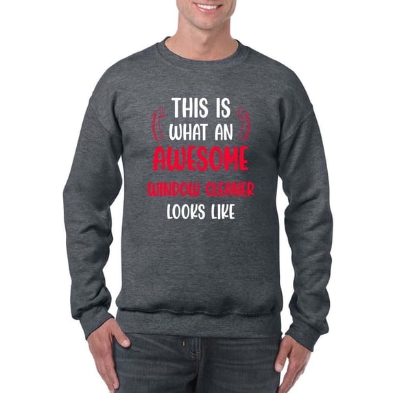 Awesome Window Cleaner Sweatshirt Men -Smartprints Designs, Male x-Large