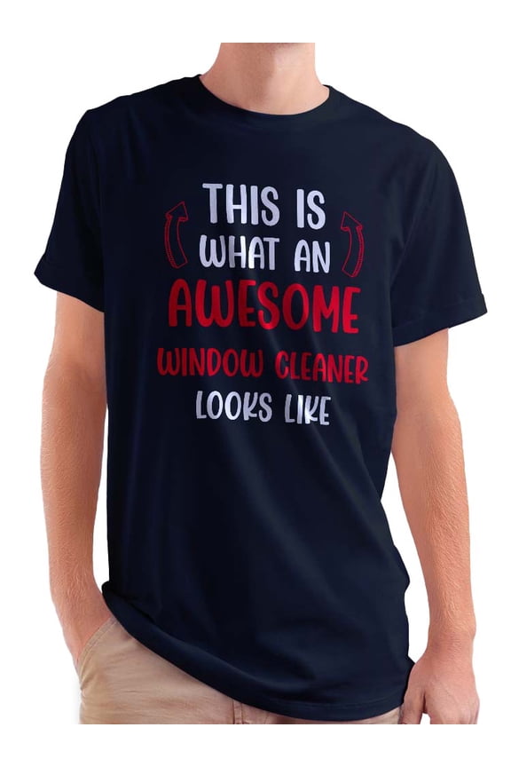 Awesome Window Cleaner T-Shirt Men -Smartprints Designs, Male Large