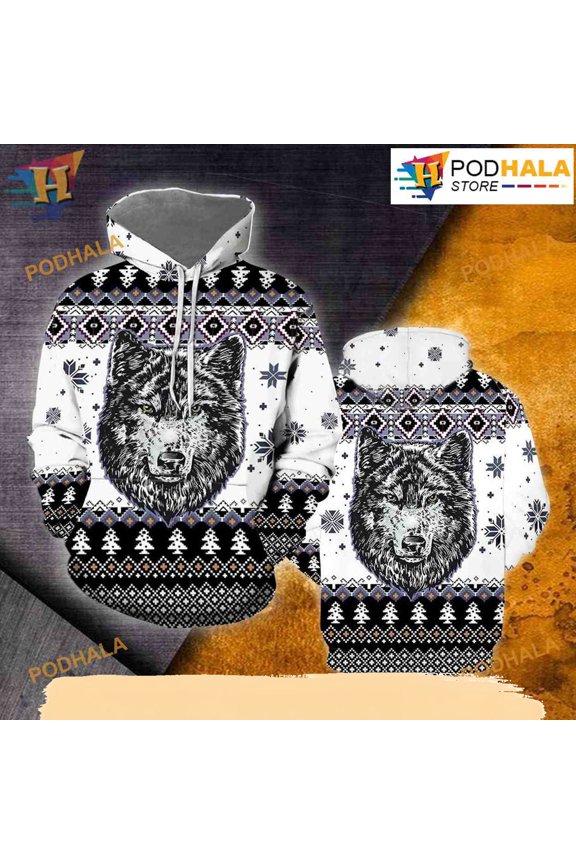 Awesome Wolf All Over Print 3D Hoodie Shirt T-Shirt