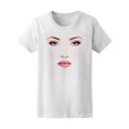 thumbnail image 1 of Awesome Woman Face Watercolor  T-Shirt Women -Image by Shutterstock, Female XX-Large, 1 of 2