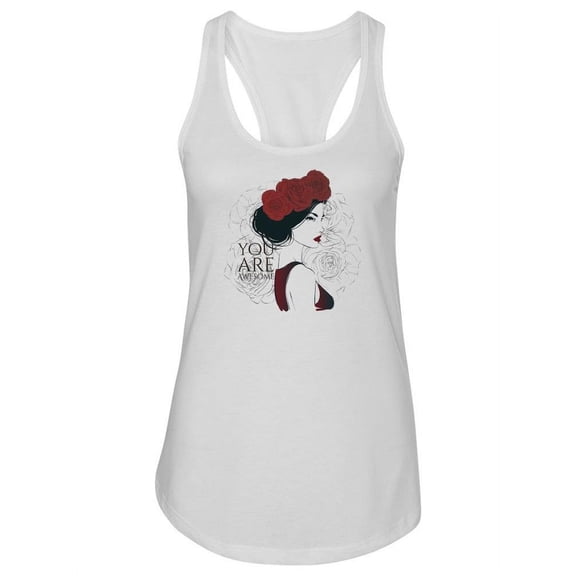 Awesome Woman Racerback Tank Women -Image by Shutterstock, Female x-Small