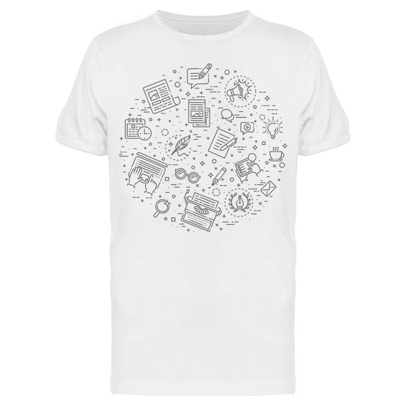 Awesome Writing Sketches Tee Men's -Image by Shutterstock