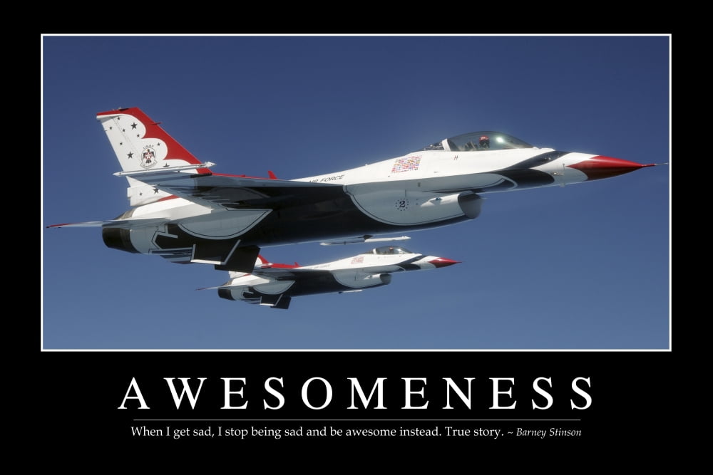 Awesomeness Inspirational Quote and Motivational Poster Canvas Art - Stocktrek Images (34 x 23)