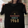 thumbnail image 1 of Awesomeness Since 1968 Birthday 50th Born 68ers Vintage Unisex T-Shirt, up to size 5XL, 1 of 2