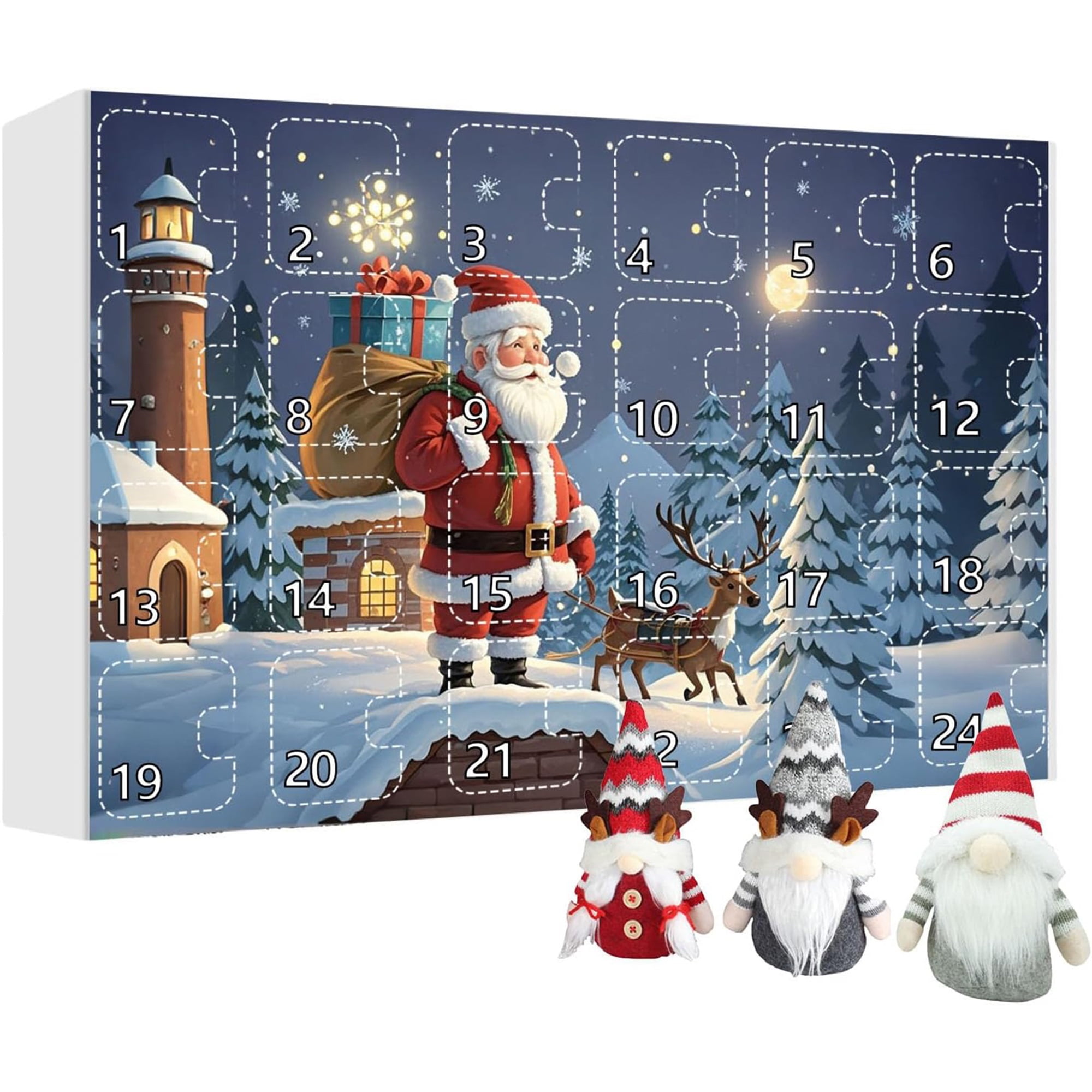 Awevudst Christmas Countdown Calendar 2024 Ornaments/Socks Advent