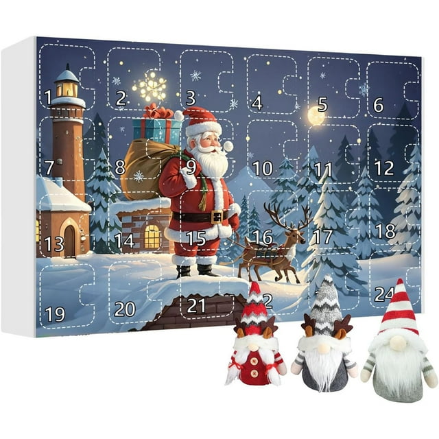 Awevudst Christmas Countdown Calendar 2024 Ornaments/Socks Advent