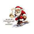 Awevudst Christmas Toilet Stickers Funny Santa on Skateboard Toilet
