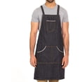 thumbnail image 1 of Awhale Black Denim Apron with 3 Pockets for Men and Women | Lightweight, Multipurpose Canvas Apron for BBQ, Gardening, Painting, Carpentry, 1 of 6