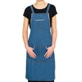 thumbnail image 1 of Awhale Blue Denim Apron with 3 Pockets for Men and Women | Lightweight, Multipurpose Canvas Apron for BBQ, Gardening, Painting, Carpentry, 1 of 6